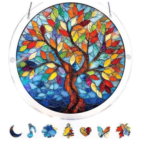 New Birds of Spring Sun Catchers Window Colorful Bird Puzzle Puzzle Light Catcher Tree - 2525