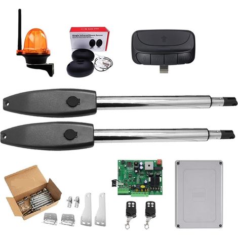 Kit d'ouvre-portes automatiques Kit d'ouvre-porte automatique opérateur de porte Double robuste for portes battantes doubles jusqu'à 16 pieds ou 880 lb moteur à courant alternatif pour accessoires de (1/5)