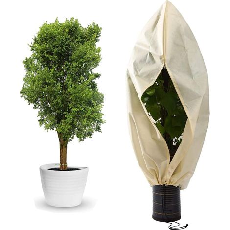 Non-woven plant frost cover, 360x250 cm, winter cold protection for pots & rose plants