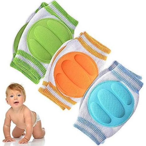 Genouillères antidérapantes pour bébés, genouillères réglables pour la marche, genouillères respirantes pour la protection des bébés qui rampent, 3 p (1/5)