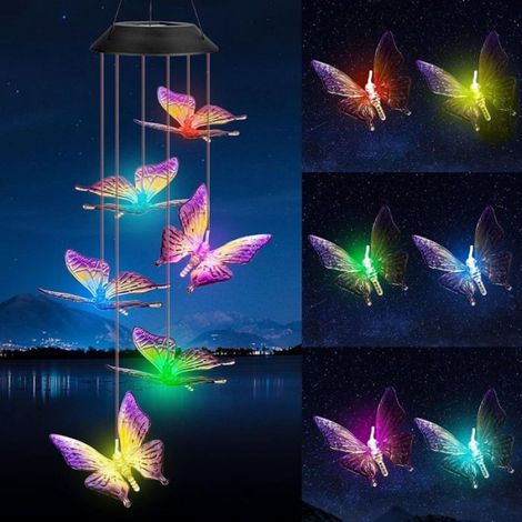 Lampes Solaires Papillons - Étanches IP44 - Pour Jardin Extérieur - Lot de 6 (1/4)