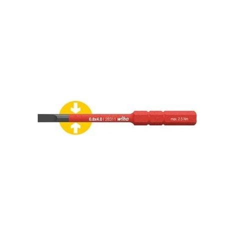 Wiha - embout slimbit electric - fente - 2 5 x 75 - 2831-10