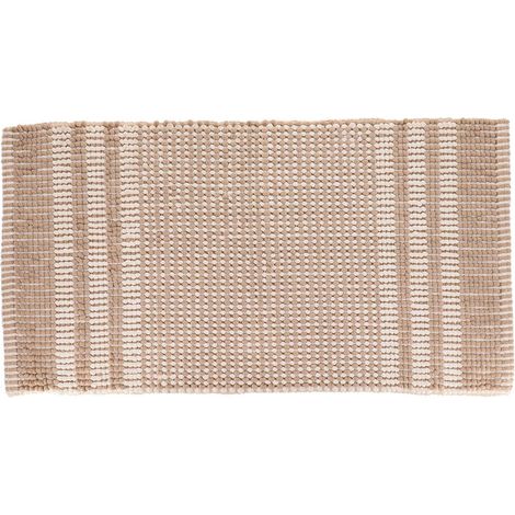 Tappeto tokyo in microfibra di cotone ciniglia 45x90 cm - beige naturale - Tendance