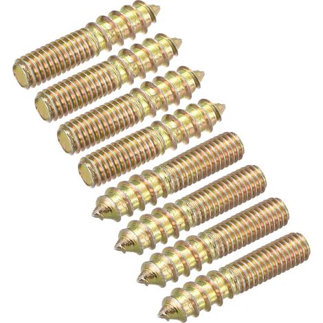 M6x30mm Vis Double Filetage Boulon 8pcs Double Extrémité Cheville pour Bois Meuble (1/5)