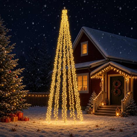 vidaXL Christmas Tree Lights with 12 LEDs 2004 LEDs Warm White (1/5)