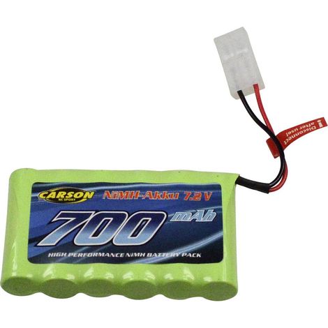Carson Modellsport Pack de batterie (NiMh) 7.2 V 700 mAh fiche Tamiya mâle (1/3)