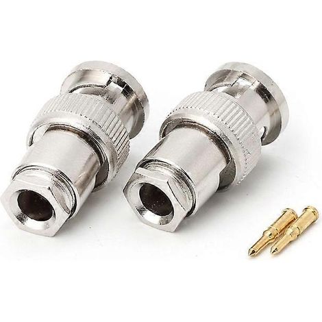 Lot de 10 connecteurs BNC mâles, type terminal BNC RG58, pour caméra de sécurité CCTV, coupleur vidéo coaxial, adaptateur de connecteur BNC (1/5)