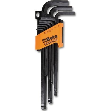 Beta-tools Juego de Llaves Hexagonales 9 piezas Negro