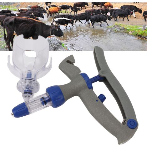 0,1 bis 2 ml Viehspritze mit einstellbarer automatischer Injektion, aus ABS-Edelstahl, für Rinder, Schafe, Schweine und Geflügel. (1/5)