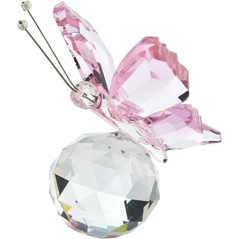 Papillon Cristal Décoration Statue Papillon Cristal Décoration Extérieure Maison Statue animal Rose (1/5)