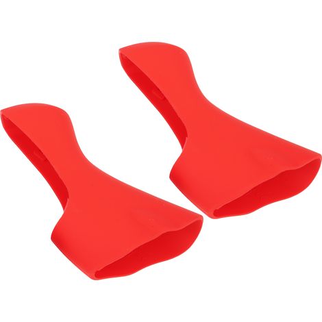 Poignées antidérapantes en silicone rouge pour vélo, accessoire cyclisme confortable, guidon route (1/5)