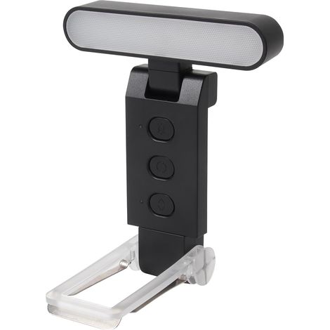 Lampada da lettura con clip e ricarica USB, 30 impostazioni regolabili, protezione per gli occhi, ideale per gli amanti dei libri/in viaggio (nera) (1/5)