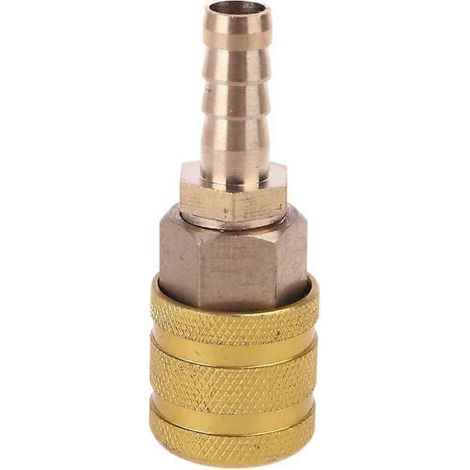 Raccord de tuyau d'air de 8 mm pour compresseur d'air, en laiton, avec fiche de coupleur.