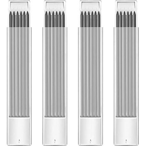 Hiboom 24 Pièces Recharges de Crayons Charpentier, 2.8 mm HB Recharges de Graphite Charpentier Réutilisables Résistantes