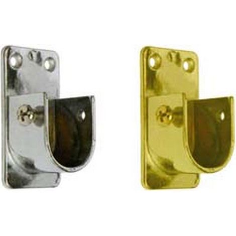 10PZ REGGITUBO LATERALE OVALE PER ARMADIO - mm.15x30, oro lucido