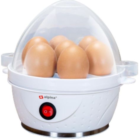 Cuiseur à Oeufs Électrique - Cuiseur à Oeufs Pour 7 Oeufs - Incl. Verre doseur, Support à œufs et Perce-œufs - 230V - 320-380W - Signal d'avertissement - Antidérapant (1/5)