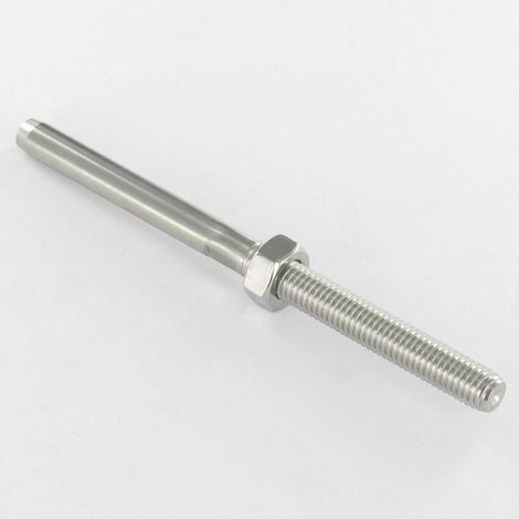 Embout à sertir fileté Pas Droite Inox A4 Câble 3 Longueur total 100-1 pièce