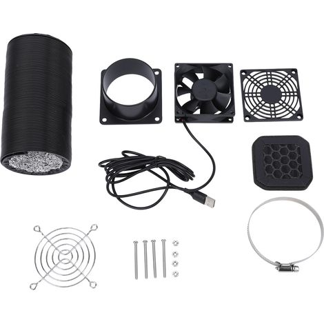 Ventola di aspirazione per involucro di stampante 3D, kit per la rimozione di odori e fumi, tubo retrattile di 70 mm di diametro. (1/5)