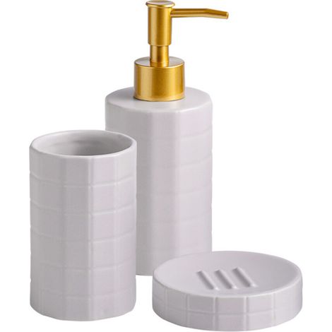 Ensemble de salle de bain en-Ensemble trois pièces gris clair (1/2)