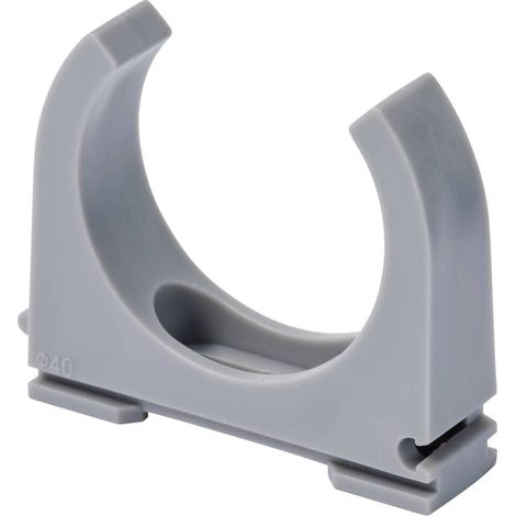 TRU COMPONENTS Clip fermacavi TC-12533308 Intervallo Ø fascio 40 mm (max) Grigio 20 pz. (1/4)