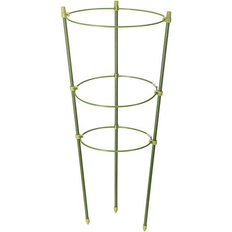 Supporto a 3 anelli in alluminio e plastica verde per pianta 450 mm Silverline (1/3)