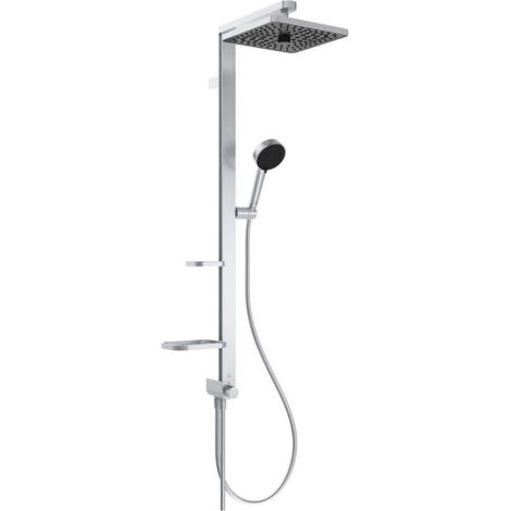 Ideal Standard CeraTwist ALU+ - Duschset ohne Armatur, 26x26 cm, 2 Strahlarten, Silber BE213SI