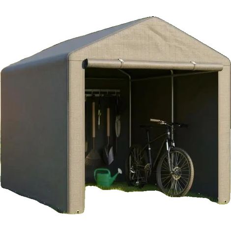 Abri de jardin, toile durable, design spacieux, T1003-01-09799 (1/2)