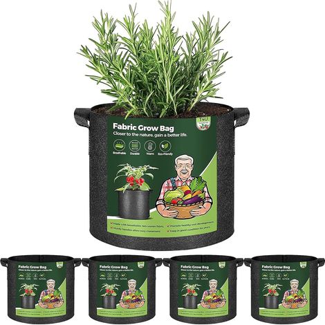 Tomato Potato Planting Bags 19L Pack of 5 Balcony and garden cultivation, for vegetables, family use, for beginners (1/5)