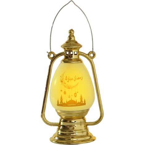Lampe de Ramadan Eid Bougie électronique Chandelier Lampe à vent pour la décoration de fête à la maison