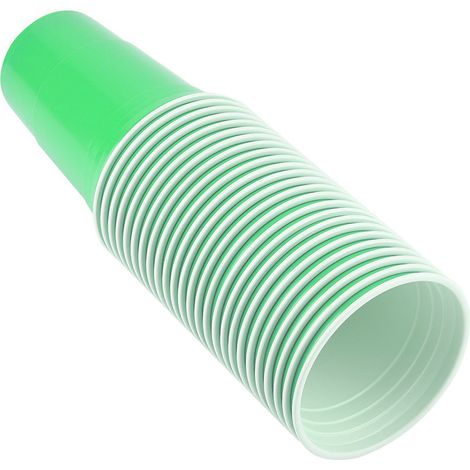 Beer-Pong-Set mit 25 grünen Bechern – Trinkspiel mit wiederverwendbaren Bechern für Partys, Turniere und Abende mit Freunden (1/5)