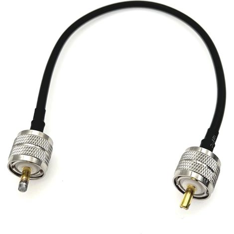 1 Câble coaxial UHF mâle, Connecteur PL-259, Câble RG58, 50 ohms, Pour radio amateur (1/5)