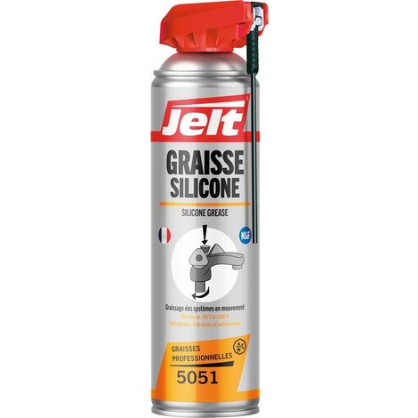 Graisse silicone 650 ml – Lubrification anti-humidité -30°C à +200°C – Ne tâche pas – Compatible avec plastique et caoutchouc – Jelt (1/5)