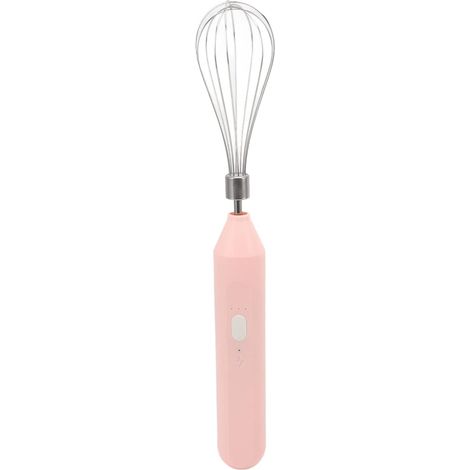 Machine à Mousse électrique Portative, Batteur à Oeufs électrique à Batterie 1200mah en Acier Inoxydable Rechargeable par USB Facile à Utiliser Portable pour la Cuisson à la Maison (Rose) (1/5)