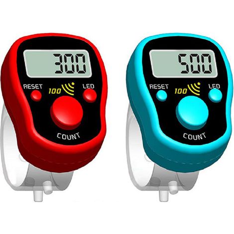 Compteur digital à anneau LED coloré - Compteur manuel électronique pour points de couture et décompte (1/5)