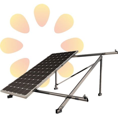 09V4-30 Soporte para placa solar inclinado abierto, vertical
