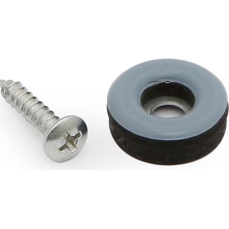 deslizante con base ptfe con tornillo (cajas) acabado gris modelo crate ø diámetro ø19 (1/2)
