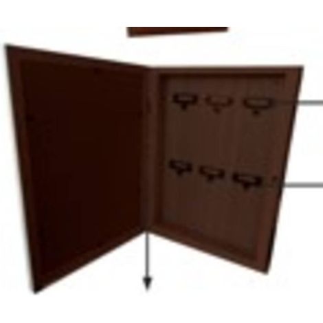 Portachiavi homy rettangolare 24x33 cm marrone - Atmosphera créateur d'intérieur (1/5)