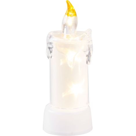 Kerze MagicHome Weihnachten, 3x LED, warmweiß, Innenbereich, 5x13,5 cm (1/3)