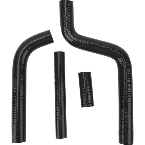 Hochtemperaturverstärkter Motorrad-Kühlerschlauch, 4 Stück, schwarzes Silikon, kompatibel mit YZ125 1996-2001, hitzebeständiger Kühlmittelschlauch. (1/5)
