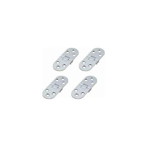 Charnière pour meuble 4 pièces – Alliage de zinc – 7,9 cm x 2,9 cm – Épaisseur 2 mm – Pour tables pliantes et machines à coudre (1/5)
