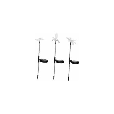 3er-Set Solar-Schmetterlings- und Libellenlichter für Garten und Partys – dekorative Beleuchtung (1/4)