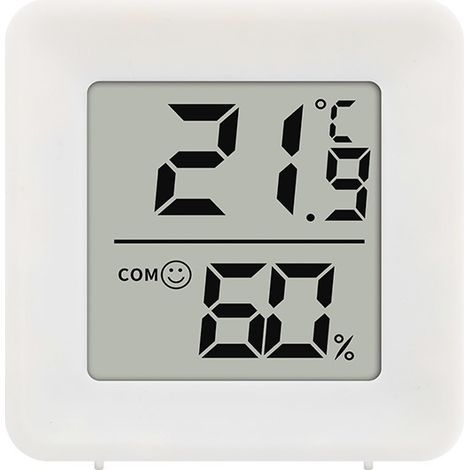 Hygromètre Intérieur Thermomètre Numérique Thermomètre D'ambiance 3 Pièces Blanc (1/5)