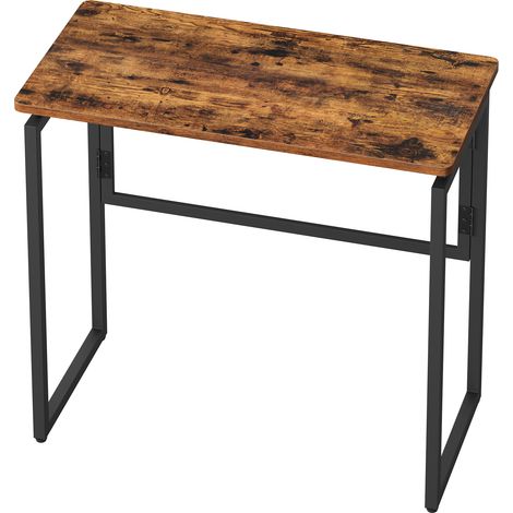 Vasagle – Table pliante 80 x 40 cm – Montage rapide – Structure robuste avec pieds ajustables – Gain de place pour balcon et chambre