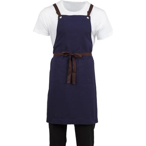 Tablier Bavette En Coton Southside Bleu Marine - Southside (1/5)