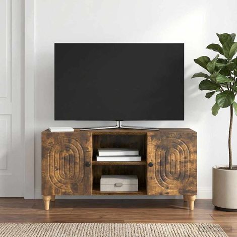 TV-Schränk Geräucherte Eiche 102 x 34,5 x 50 cm Holzwerkstoff (1/5)