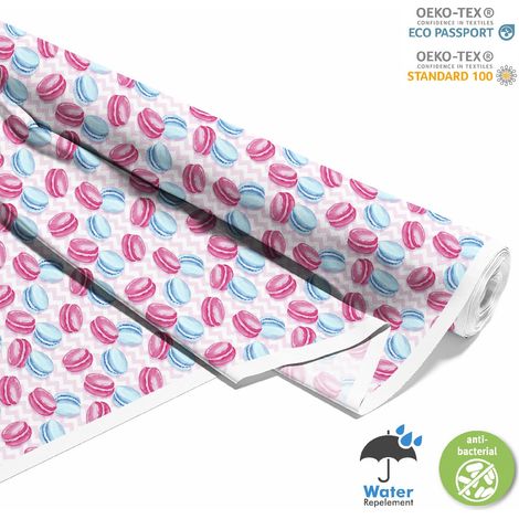 TESSUTI DECORATIVI PER ESTERNI OXFORD - Motivo macarons rosa blu I DX202 (1/5)