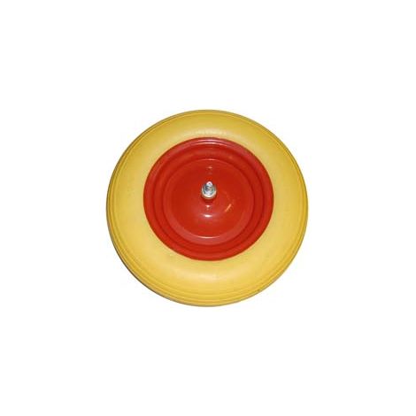 RUOTA PER CARRIOLA PU PIENA PERNO MM.12X260  perno mm.12x260, interasse mm.190    ALTE