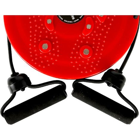Disque de torsion magnétique pour taille, massage des pieds, amincissement, grande surface à picots, planche pivotante avec corde, rouge (1/4)