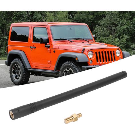 Antenne radio noire de 7,5 pouces modifiée, compatible avec Jeep Wrangler 2007-2017 (1/5)