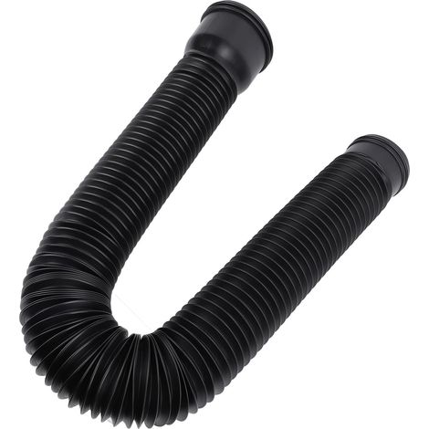 Rengue Extension de Tuyau de Descente de Gouttière Flexible, Rallonge de Tuyau de Descente de Drainage Extensible, Longueur Réglable de 20 à 59 Pouces avec Bloc Anti-éclaboussures pour (Black) (1/5)